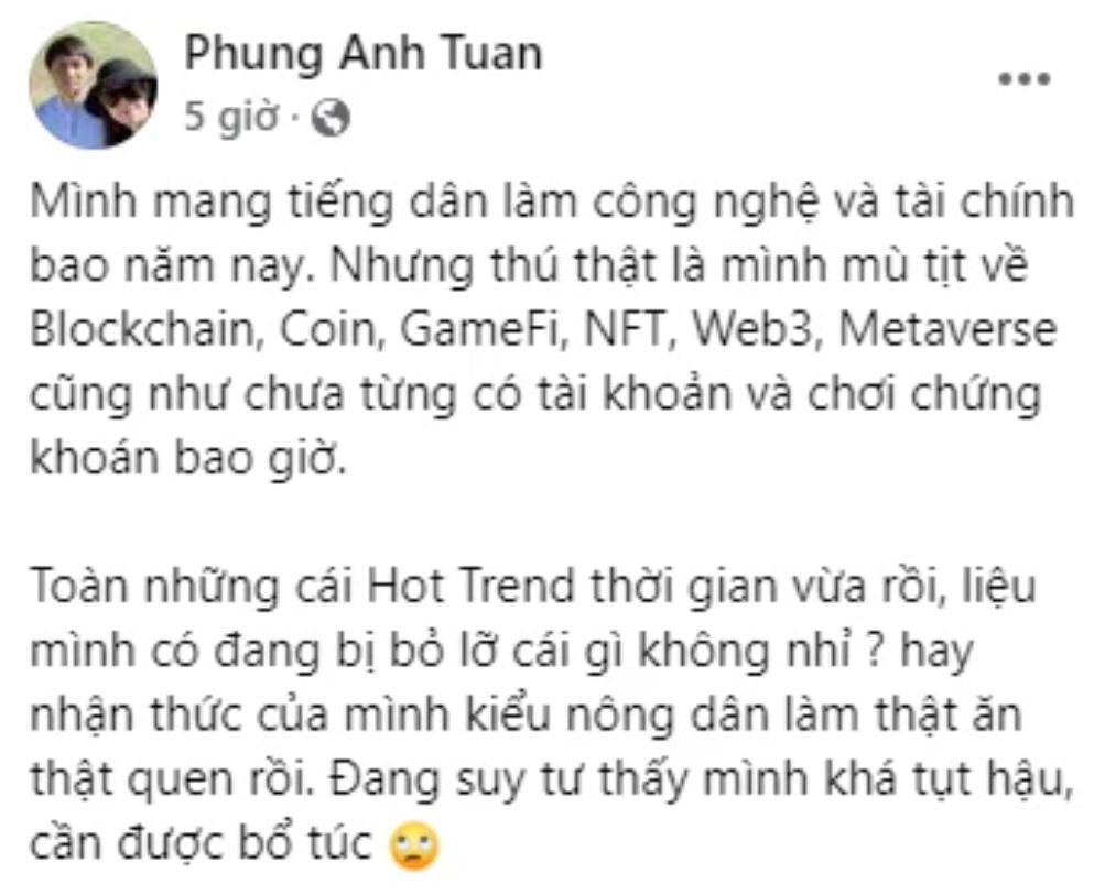 Chia sẻ gây chú ý của chủ tịch F88