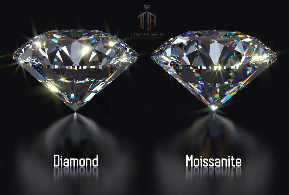 Đá moissanite khác kim cương thế nào