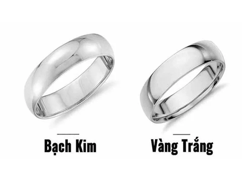 Vàng Trắng vs Bạch Kim: Ứng Dụng Trong Nhẫn Kim Cương