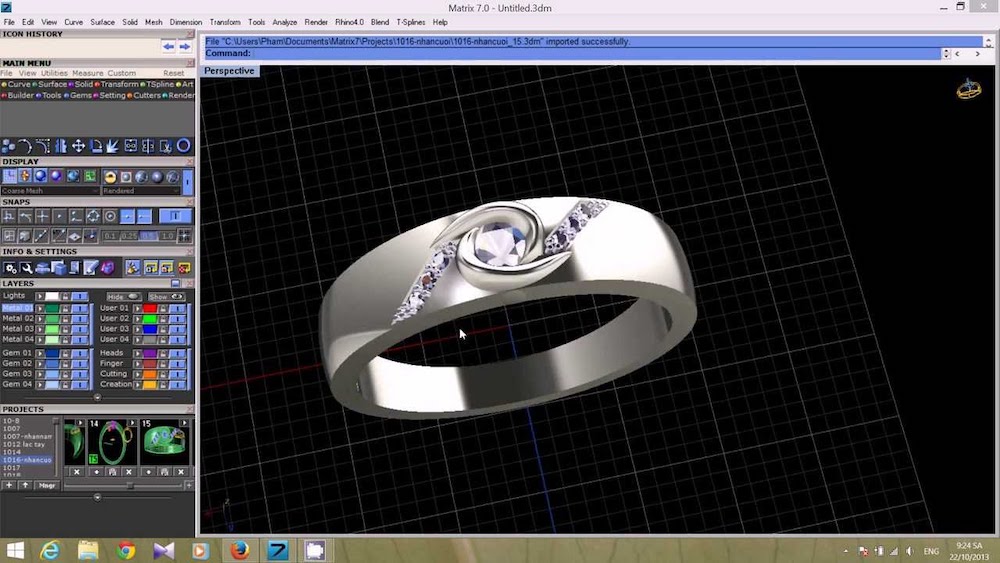 Thiết kế trang sức 3D theo yêu cầu