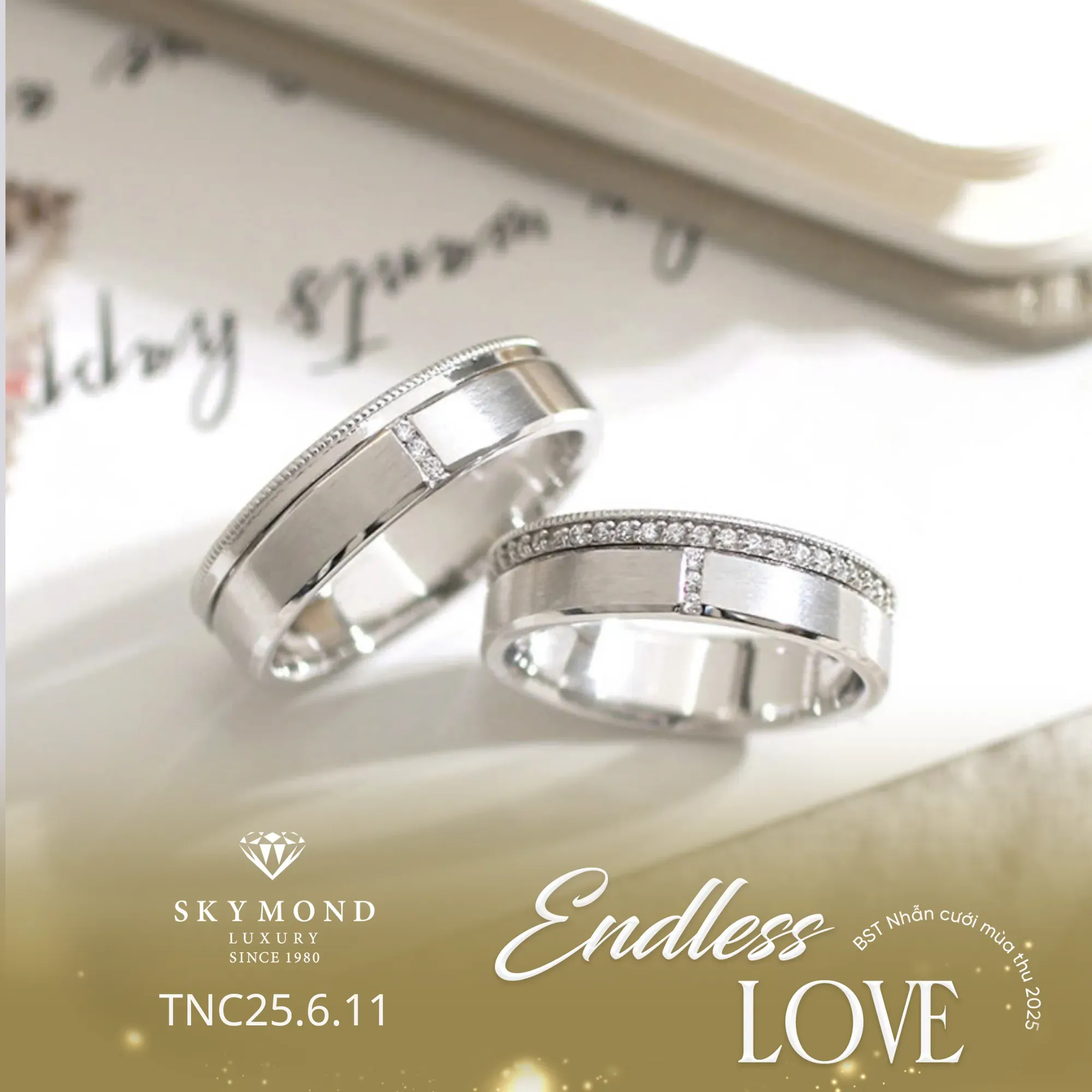 NHẪN CƯỚI KIM CƯƠNG KIỂU ETERNITY: Ý NGHĨA PHÙ HỢP CHO TÌNH YÊU VĨNH CỬU