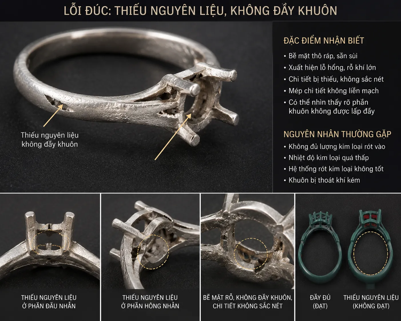 lỗi đ&uacute;c trang sức thiếu nguy&ecirc;n liệu